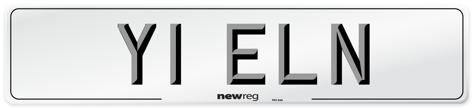 Y1 ELN Number Plate from New Reg